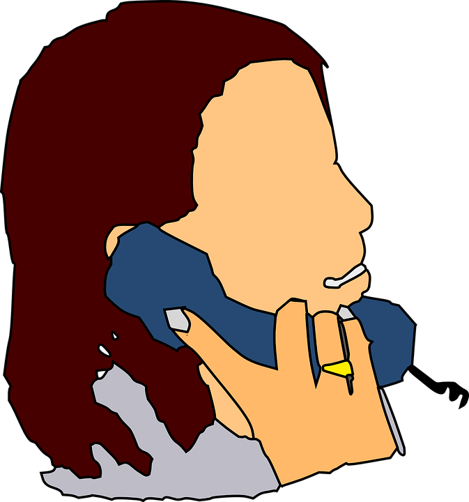 Girl - Talking - On - The - Phone - Clipart - Talking On Phone Clip Art (673x720)