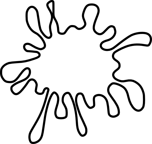 Splat Outline Clip Art - Paint Splatter Outline (600x568)