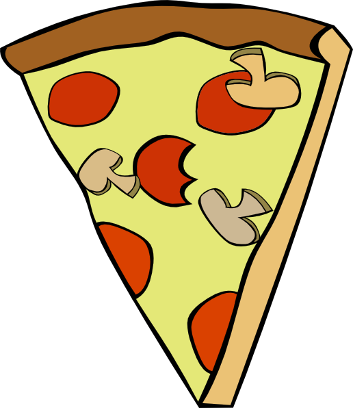 Triangle Clipart Pizza Slice - Pizza Clipart Transparent Background (516x596)