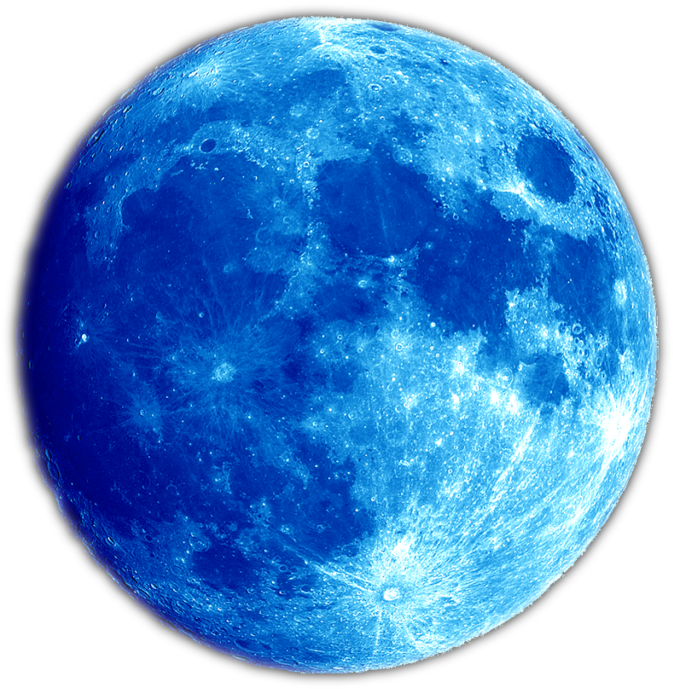 Blue Planet Moon Png Image - Blue Full Moon Png (1000x713)