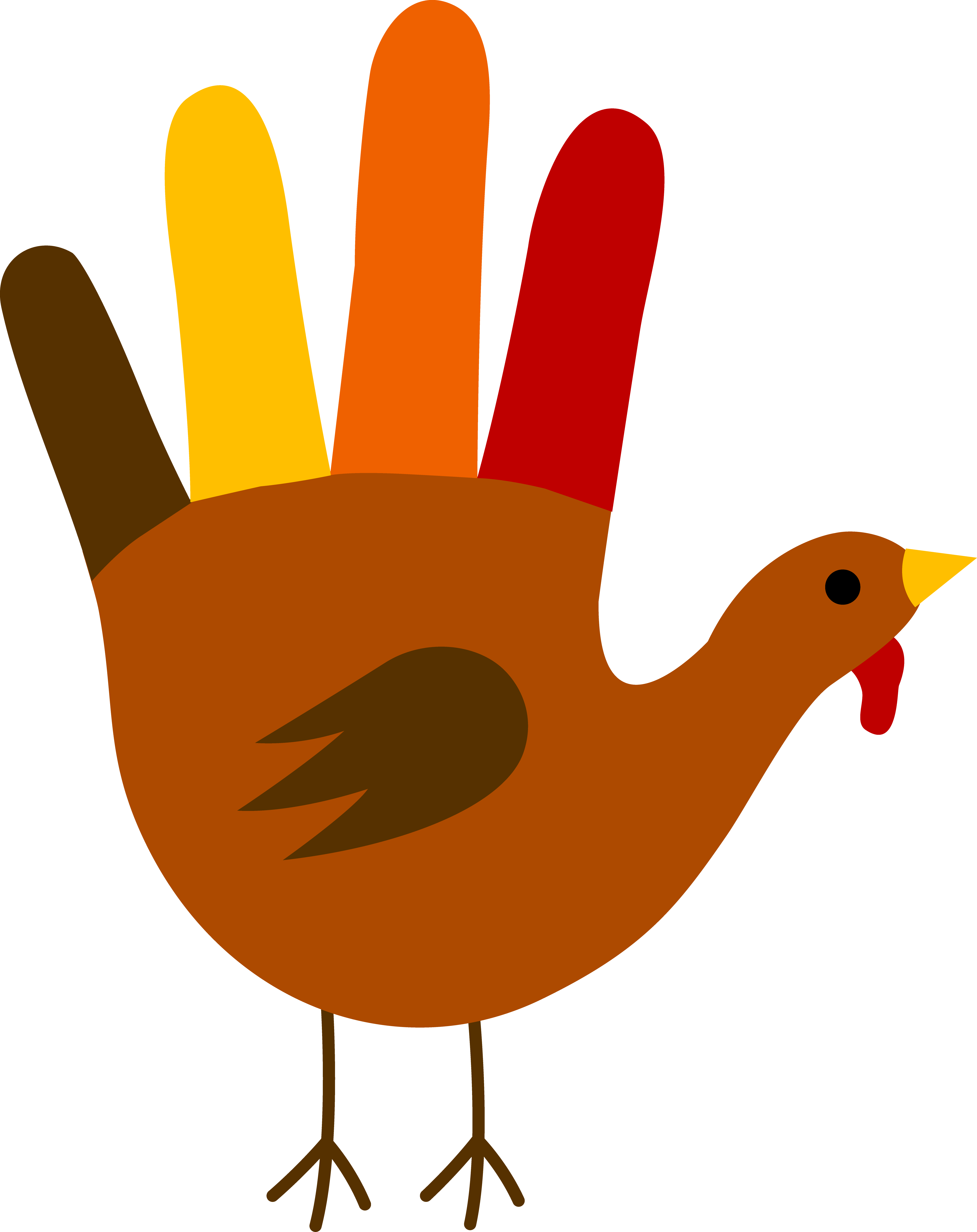 Thanksgiving Clipart Transparent Background - Make A Handprint Turkey.