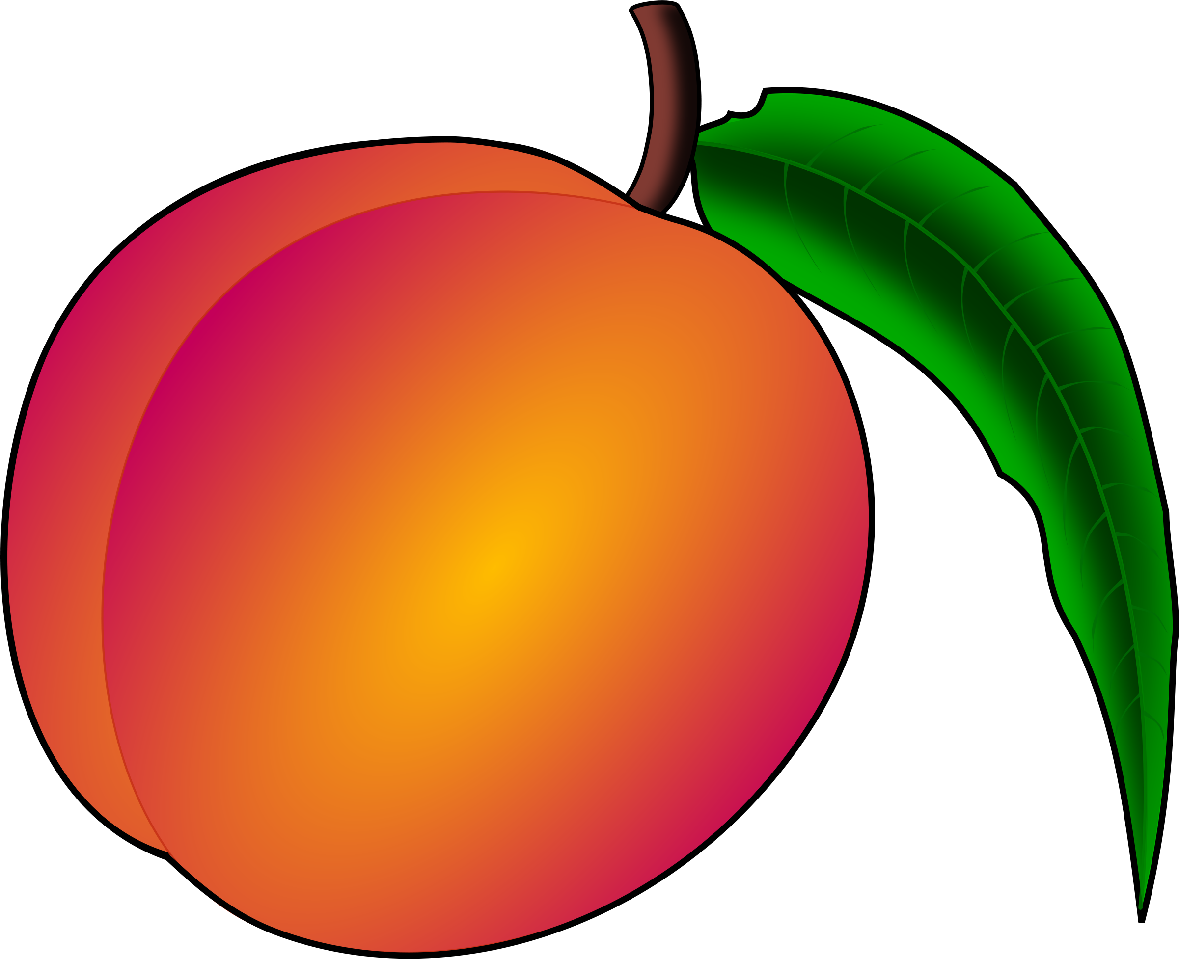 Peach Clip Art - Peach Clipart (2400x1994)