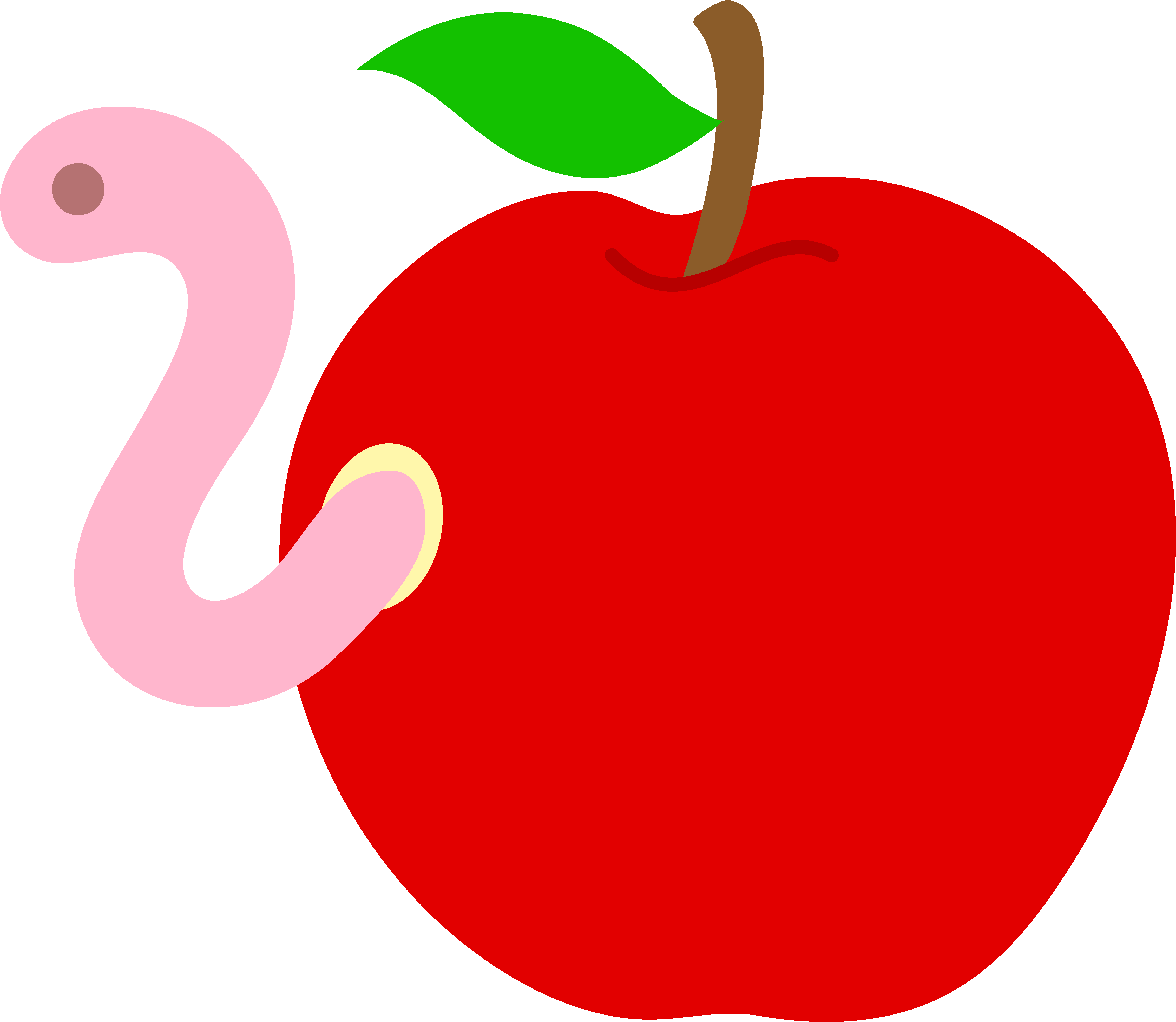 Apple Worm Clip Art - Red Apple Clipart (4525x3931)