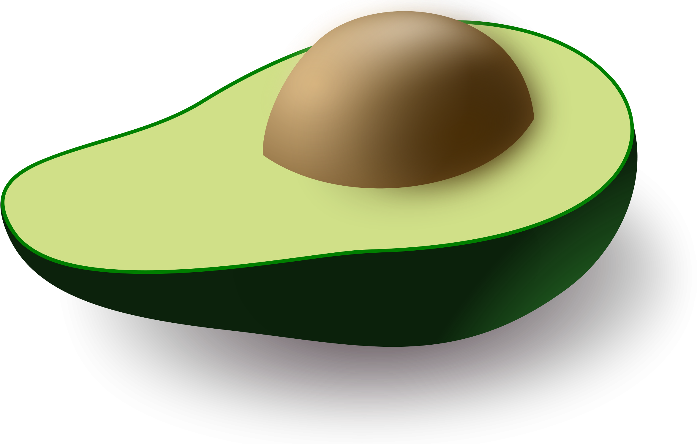 Avocado Png - Cartoon Picture Of Avocado (2400x1496)