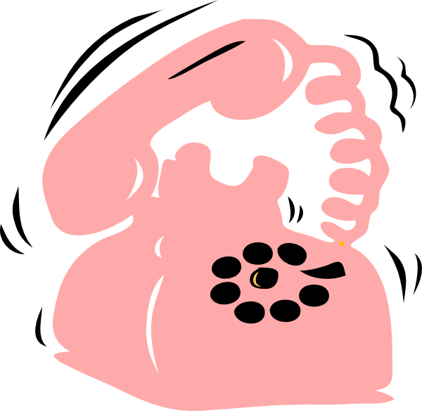 Cute Telephone Clipart (600x585)