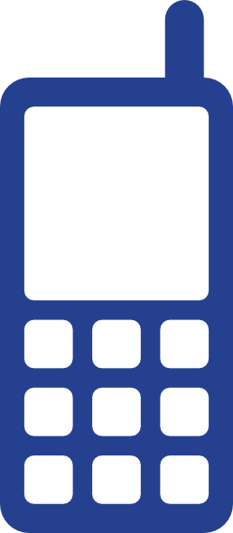 Free Icons Png - Cell Phone Logo Blue (258x591)