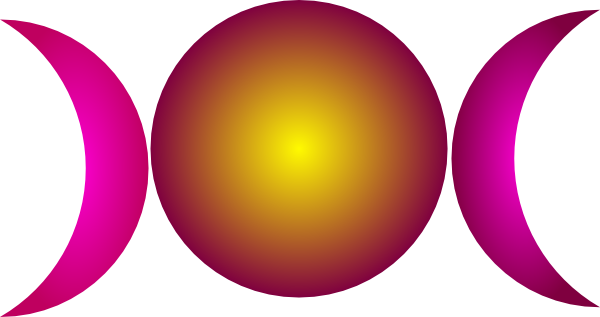 Triple Moon Goddess - Goddess Symbol Png (600x317)