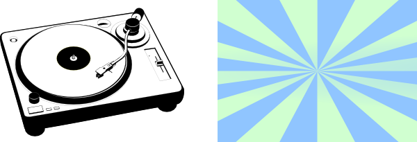 Turntable Clip Art At Clker - Record Player Clipart (600x205)