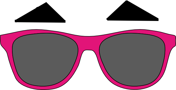 Darren Criss Eyebrows And Sunglasses Clip Art - Darren Criss Pink Sunglasses Png (600x309)