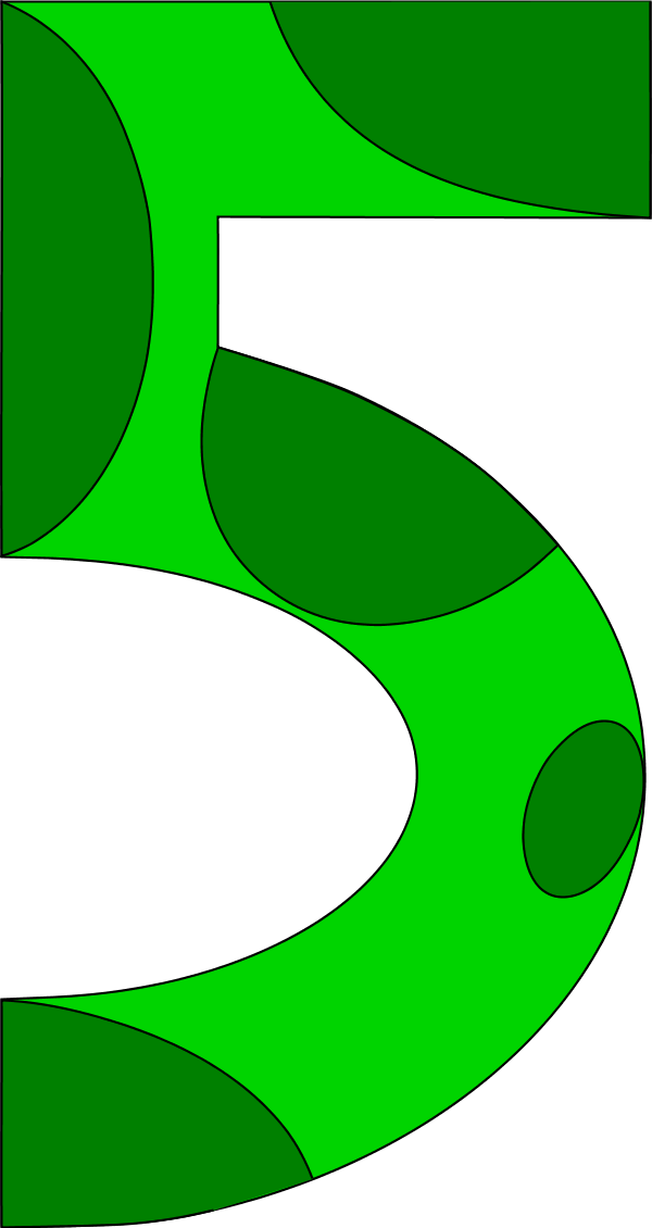 Number 5 Clipart - Number 5 Clipart Transparent (600x1130)