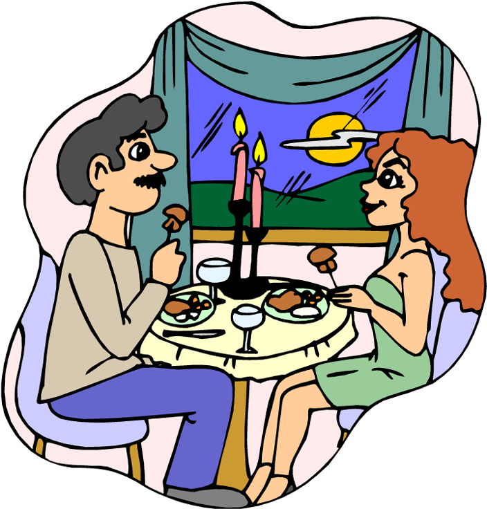 Eating Dinner Clipart - Dinner For Two Coupon (731x750)