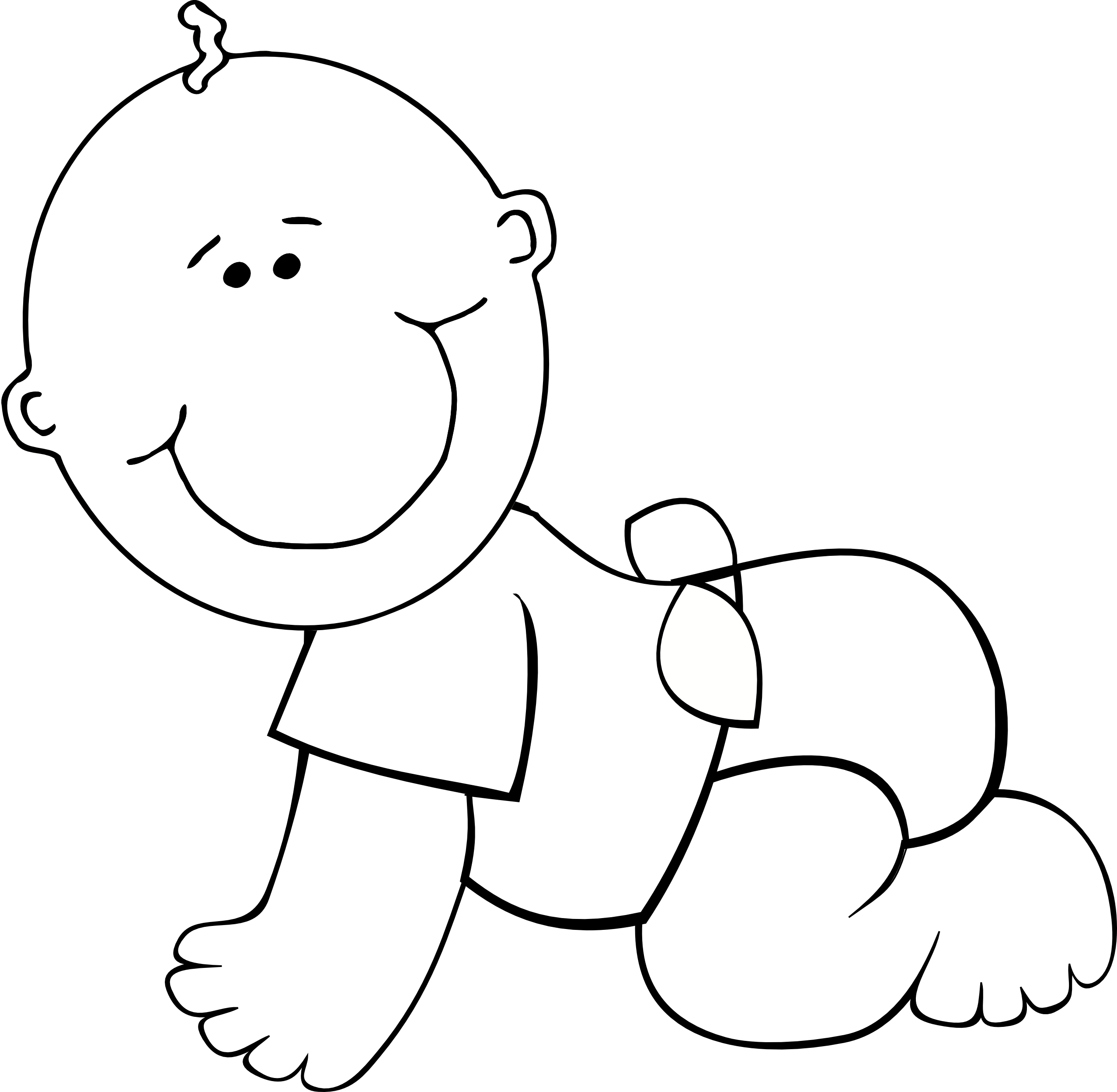 Crawl Clipart - First 1000 Days Baby Clipart (2555x2499)