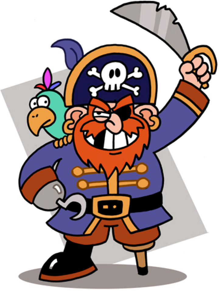 Free Baby Pirate Clip Art - Cartoon Pirate (728x970)