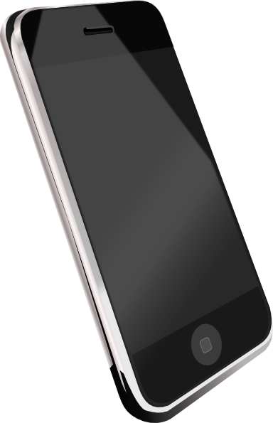 Modern Cell Phone Clip Art At Clker - Cell Phone Clipart Png (384x595)