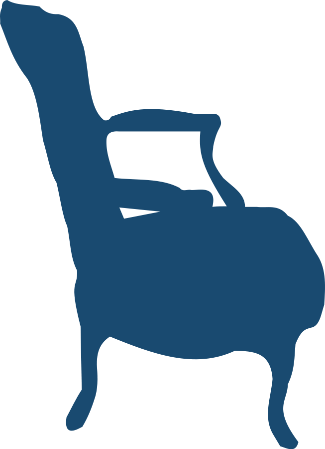 Armchair And Table Clipart, Vector Clip Art Online, - Silhouette Armchair (653x900)