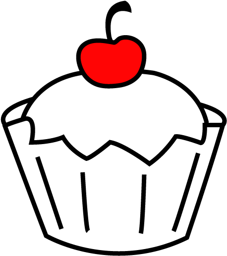 Cupcake Outline - Cupcake Outline Transparent Background (475x521)