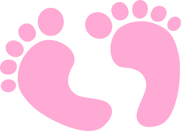 Baby Footprints Clipart Ba Girl Footprint Clipart Clip - Daddy To Be Baby Onesies (600x435)