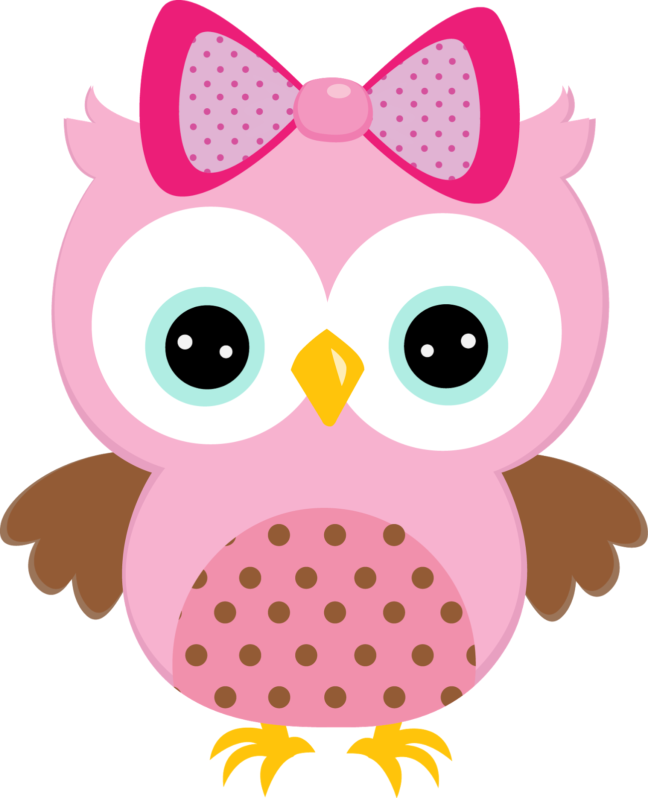 Free Baby Girl Owl Clip Art - Pink Owl Clipart (1299x1600)