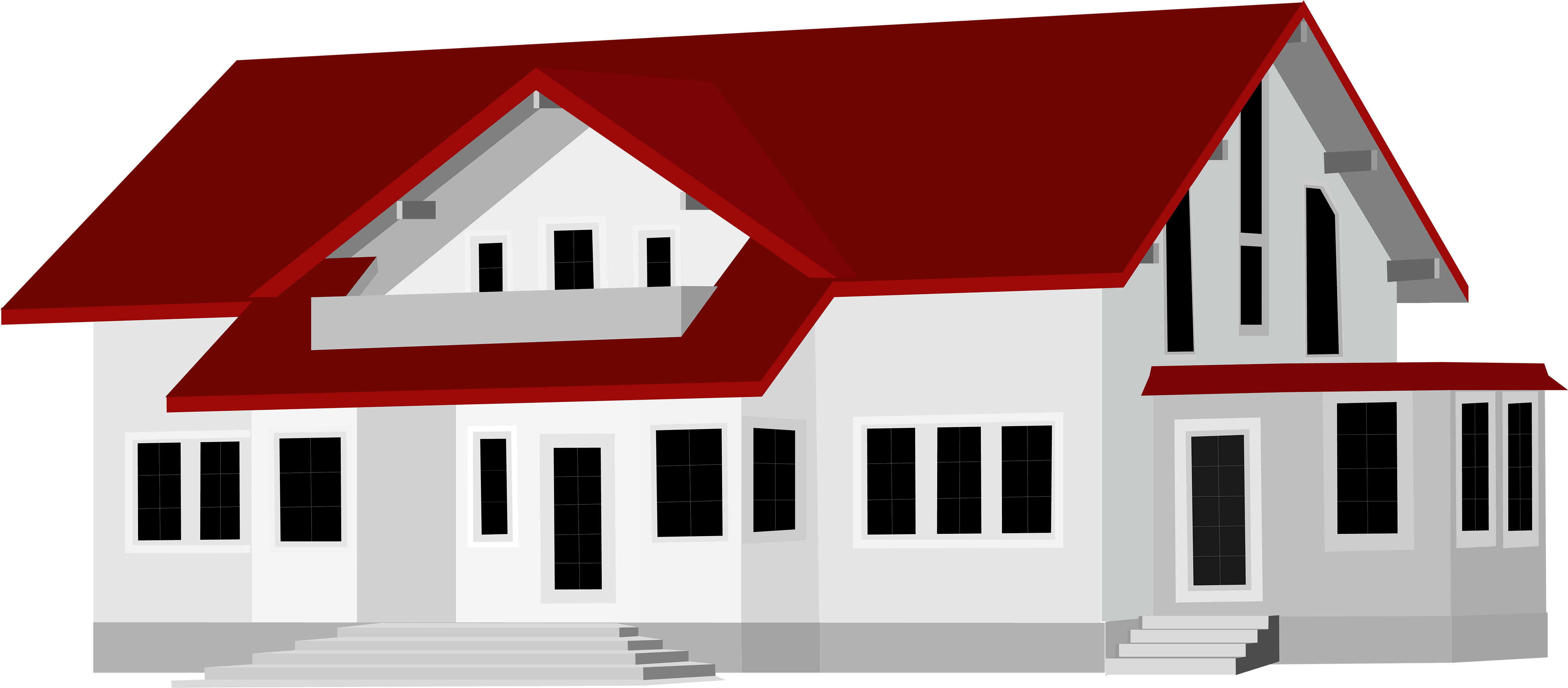 Large House Png Clip Art - House Png Clipart (5000x2211)