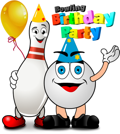 Bowling Birthday Party Clip Art (415x505)