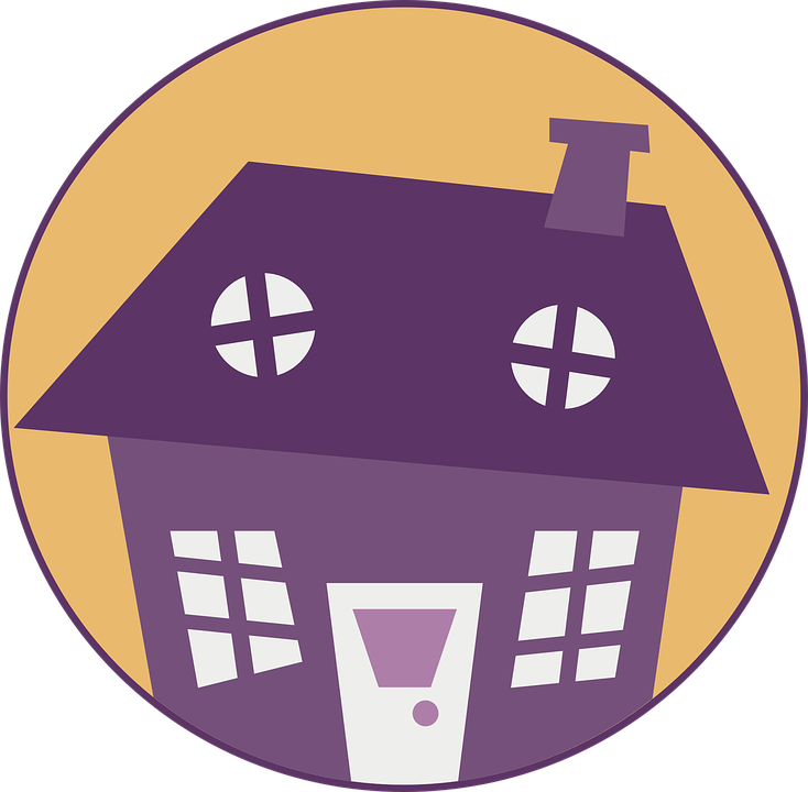 Building, House, Home, Circle, Purple, Little, Color - House Clip Art Free (750x750)