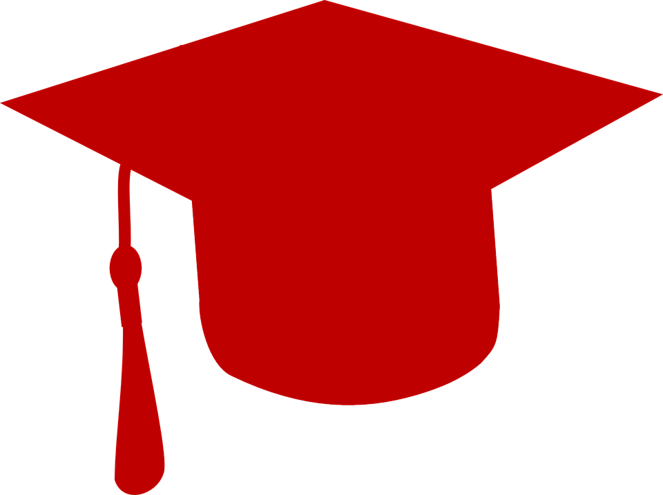 Red Graduation Hat Clipart (960x718)
