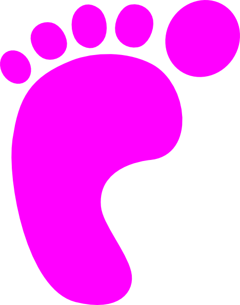 Girl Footprint Clip Art - Baby Girl Footprint (468x593)