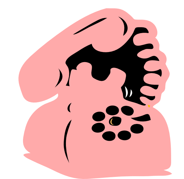 Pink Phone 2 Clip Art - Clip Art (600x585)