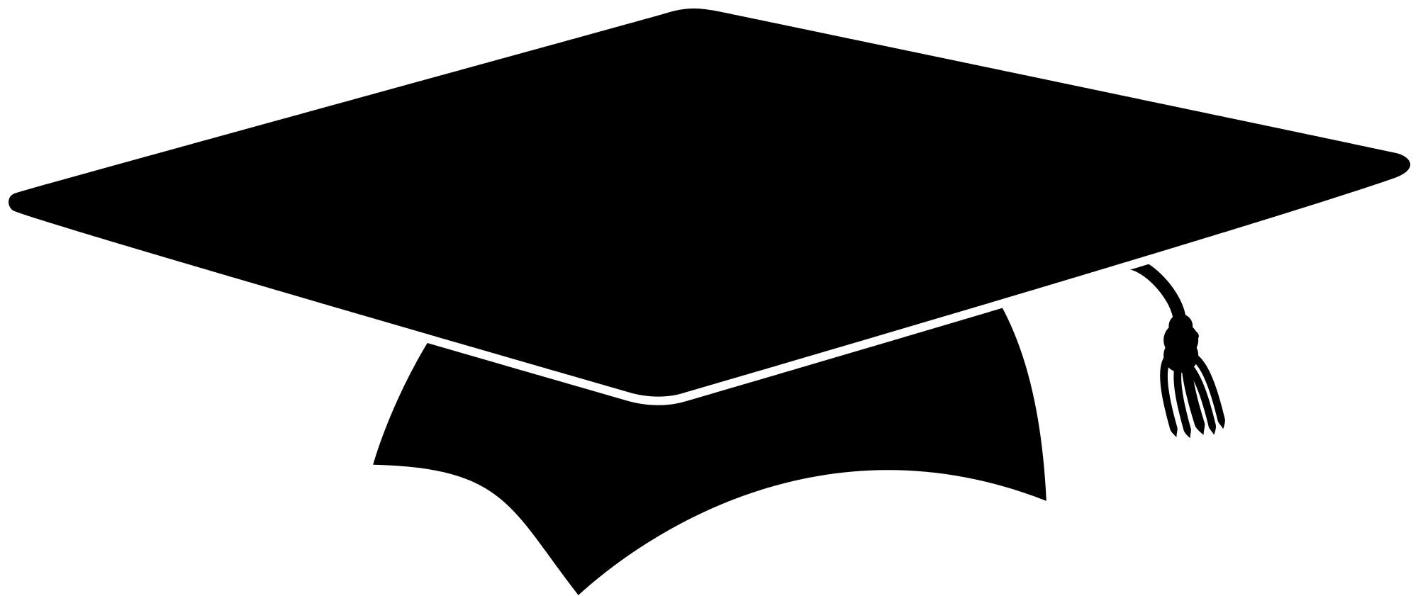 Academic-hat - Graduation Hat Clipart Png (2000x841)