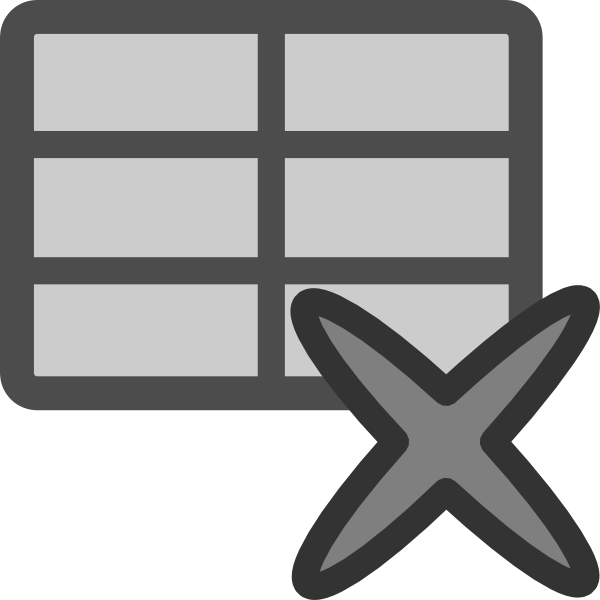 Delete Table Clip Art - Icono De Borrar Tabla (600x600)