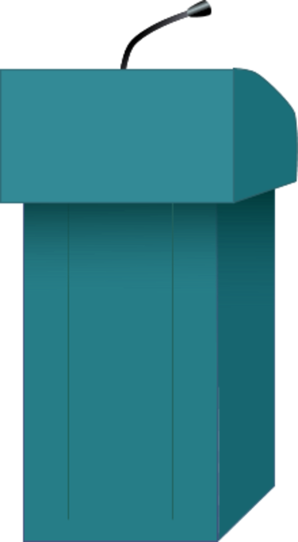 Podium Clipart - Paper (600x1091)