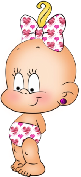 Baby Girl Free Baby Shower Clip Art Vector For - Baby Cartoon Girls (600x600)