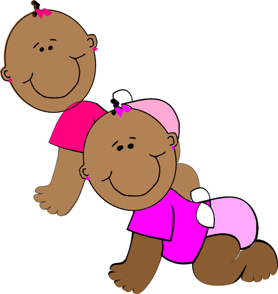 African American Baby Clipart (564x597)