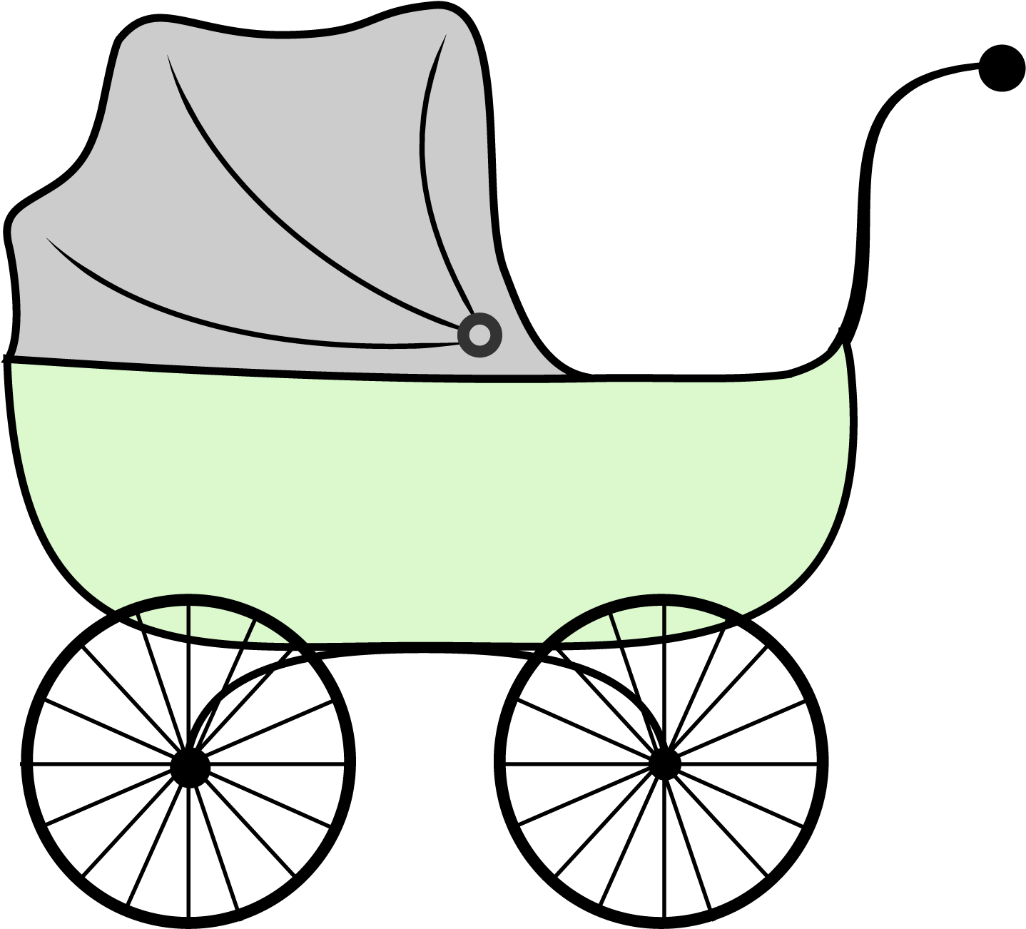 Clipart Of Baby In Stroller Free Download Clip Art - Stroller Clipart (1500x1328)