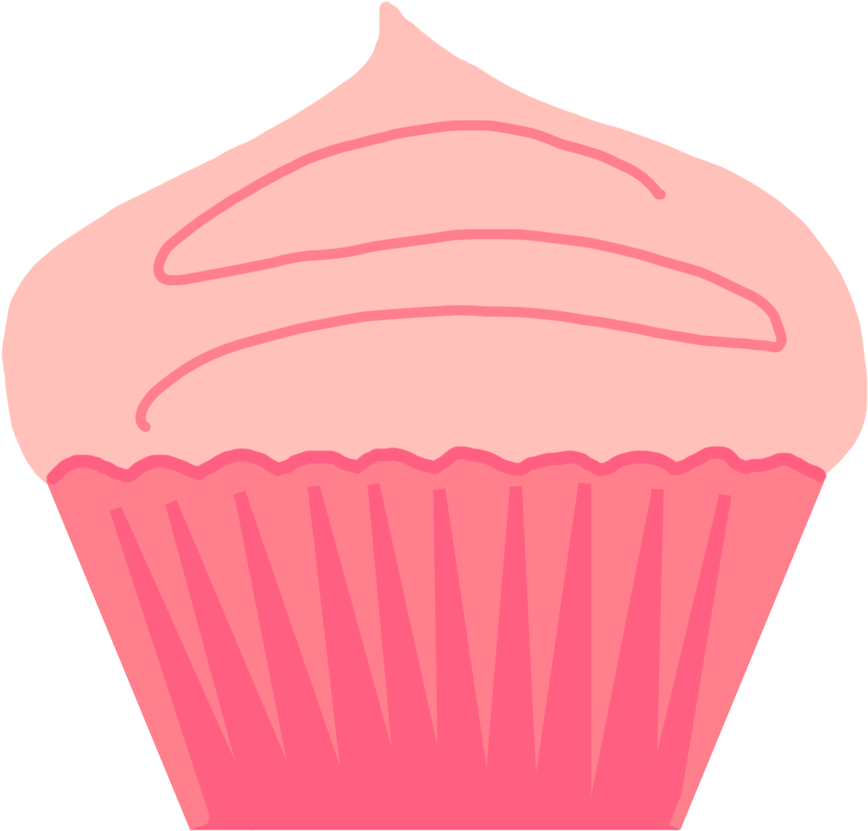 Cupcake Crown Cliparts - Pink Cupcake (1500x1300)