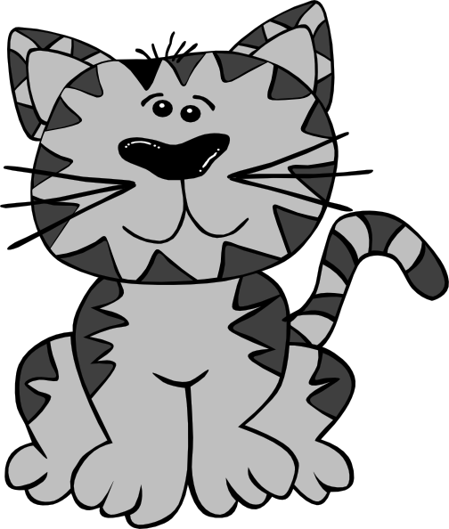 Kitten Clip Art - Isaac Newton Cat Door (504x594)