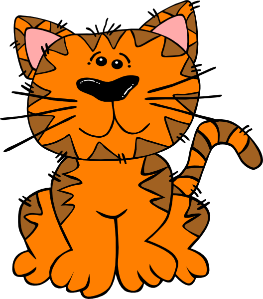 Sad Kitten Clipart Free Clipart Images - Orange Cat Clipart (728x825)