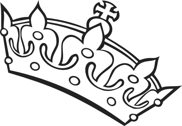 Tiara Pink Queen Crown Clip Art Free Clipart Images - Black And White Crown Cartoon (600x416)