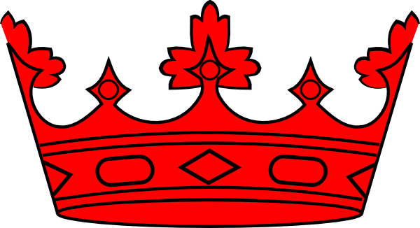 Red Crown Cliparts - Red Crown Clipart (600x326)