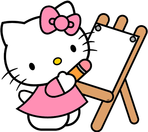 Hello Kitty Clip Art Images Cartoon - Hello Kitty Coloring Pages (500x444)