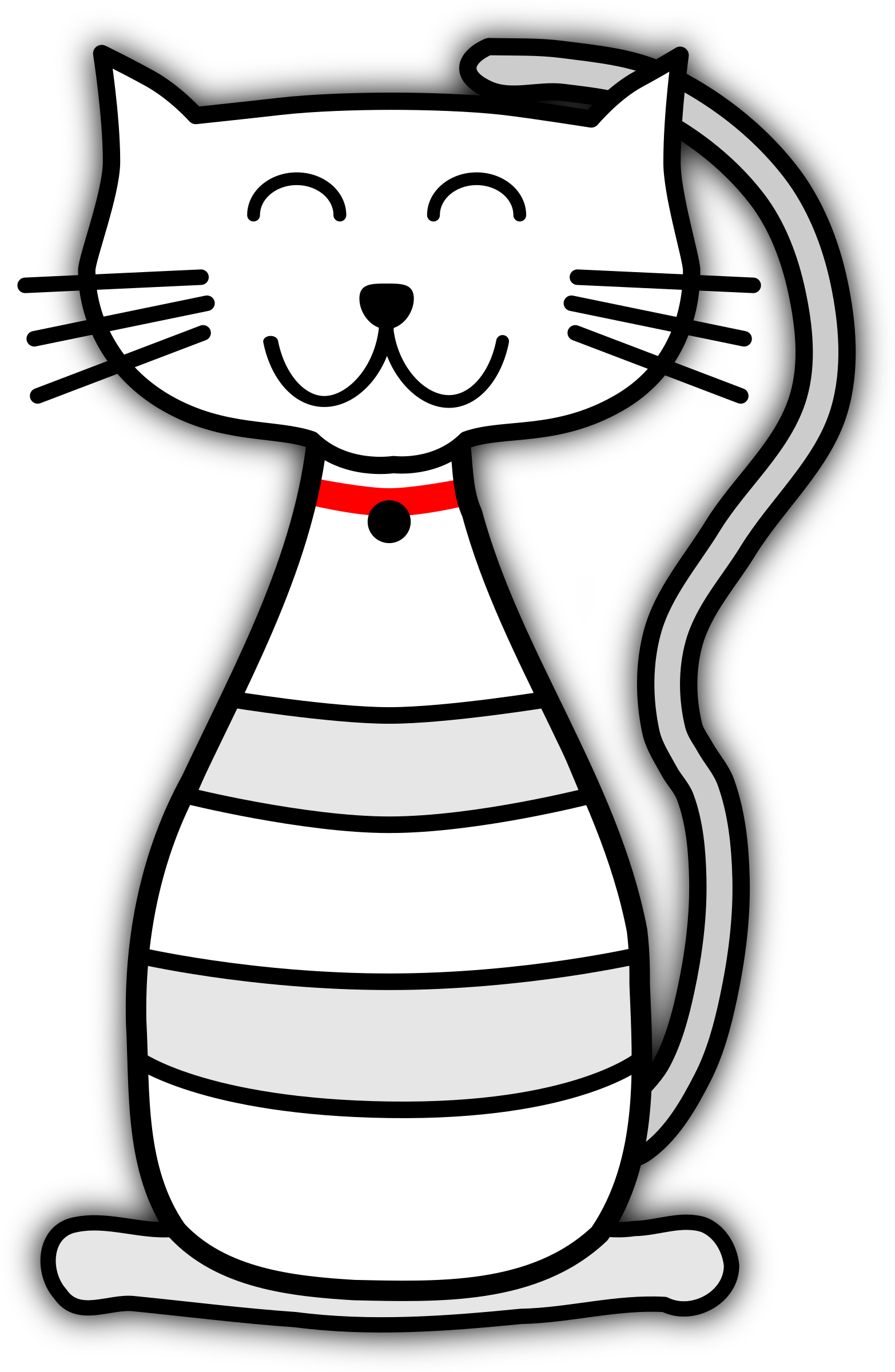 Big Image - Cat Cartoon Public Domain (1565x2400)