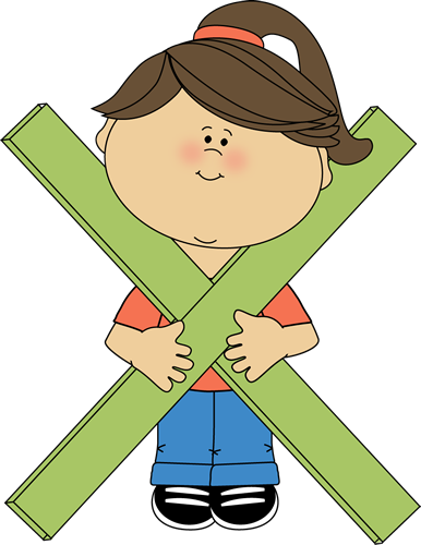 Kid Standing Behind Math Multiplication Symbol Clip - Multiplication Symbol Clip Art (386x500)