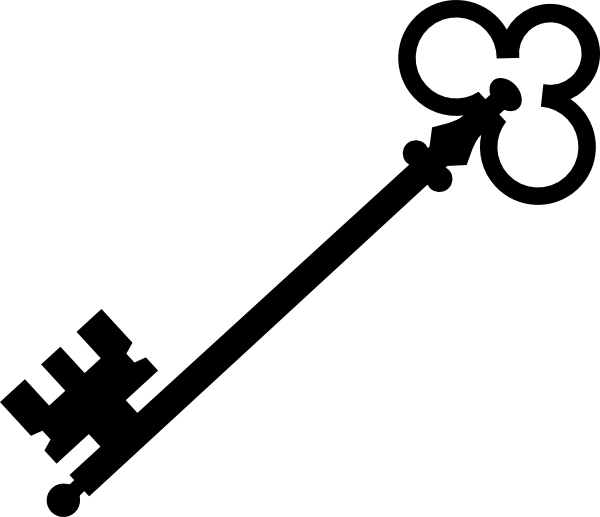 House Key Png - Black Key (600x517)