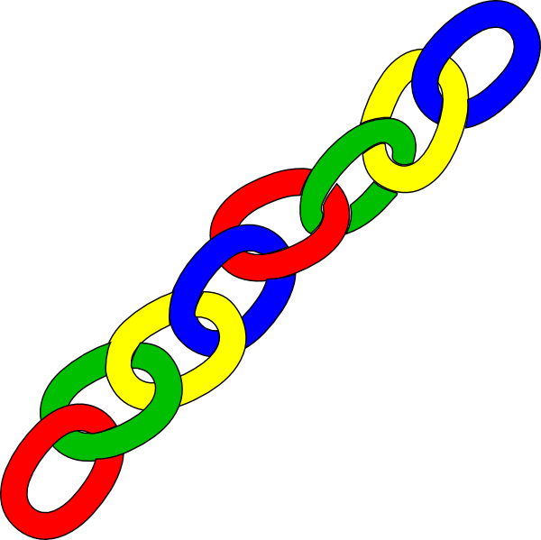 Link Clip Art Color Chain Links Long Clip Art At Clker - Chain Clipart (600x599)