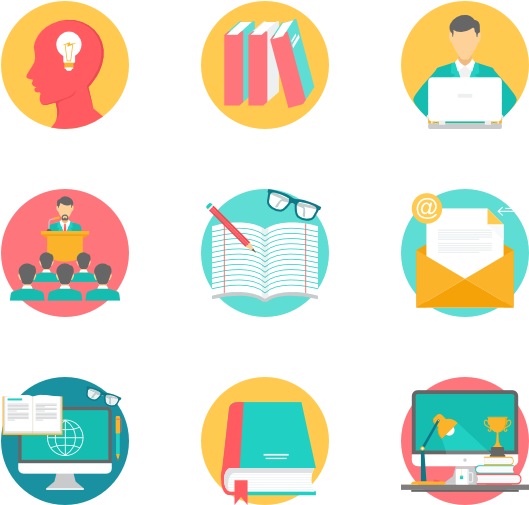 Education - Flat Icons Png (600x564)