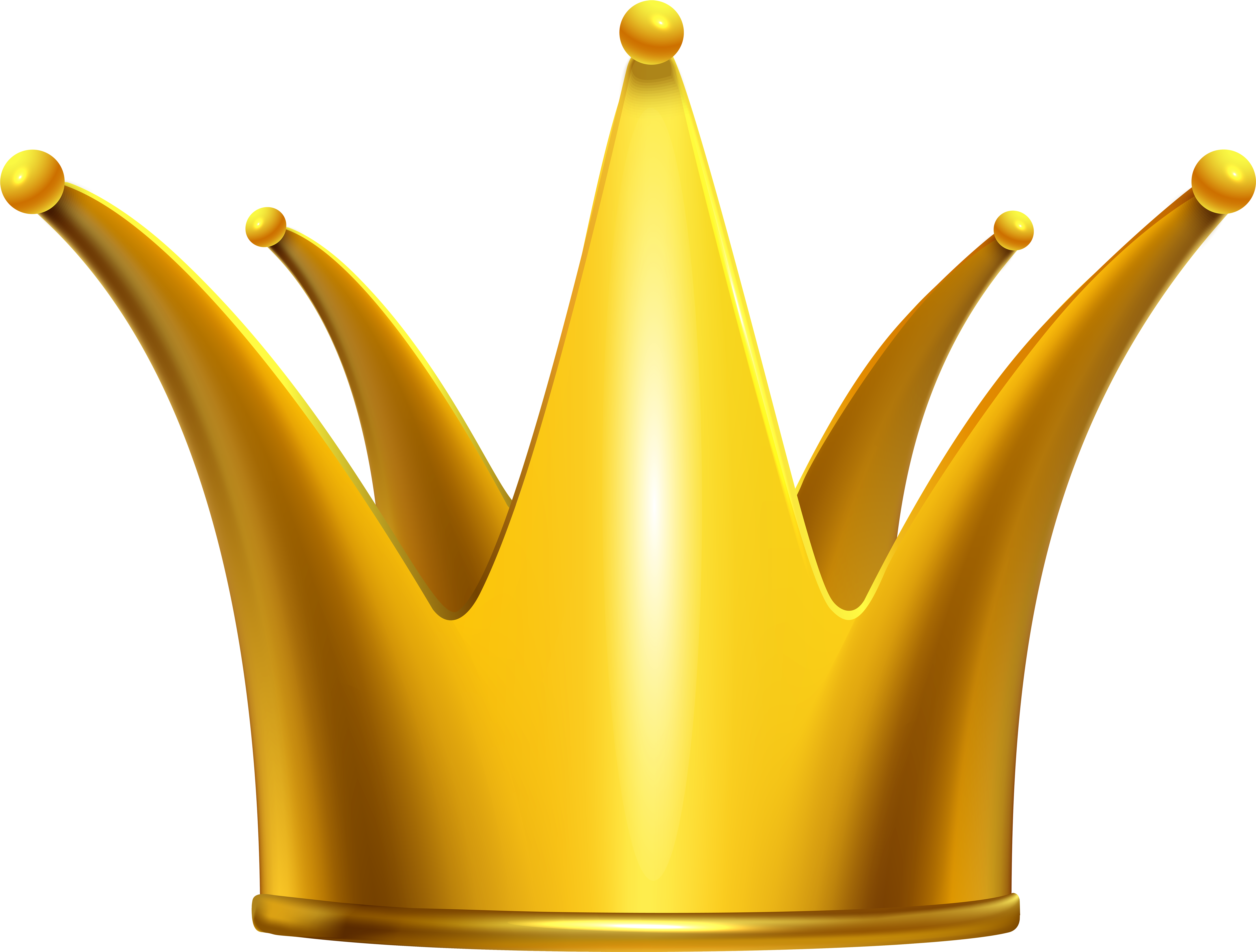 Golden Crown Clip Art Png Image - Gold Crown Clip Art Png (7000x5304)