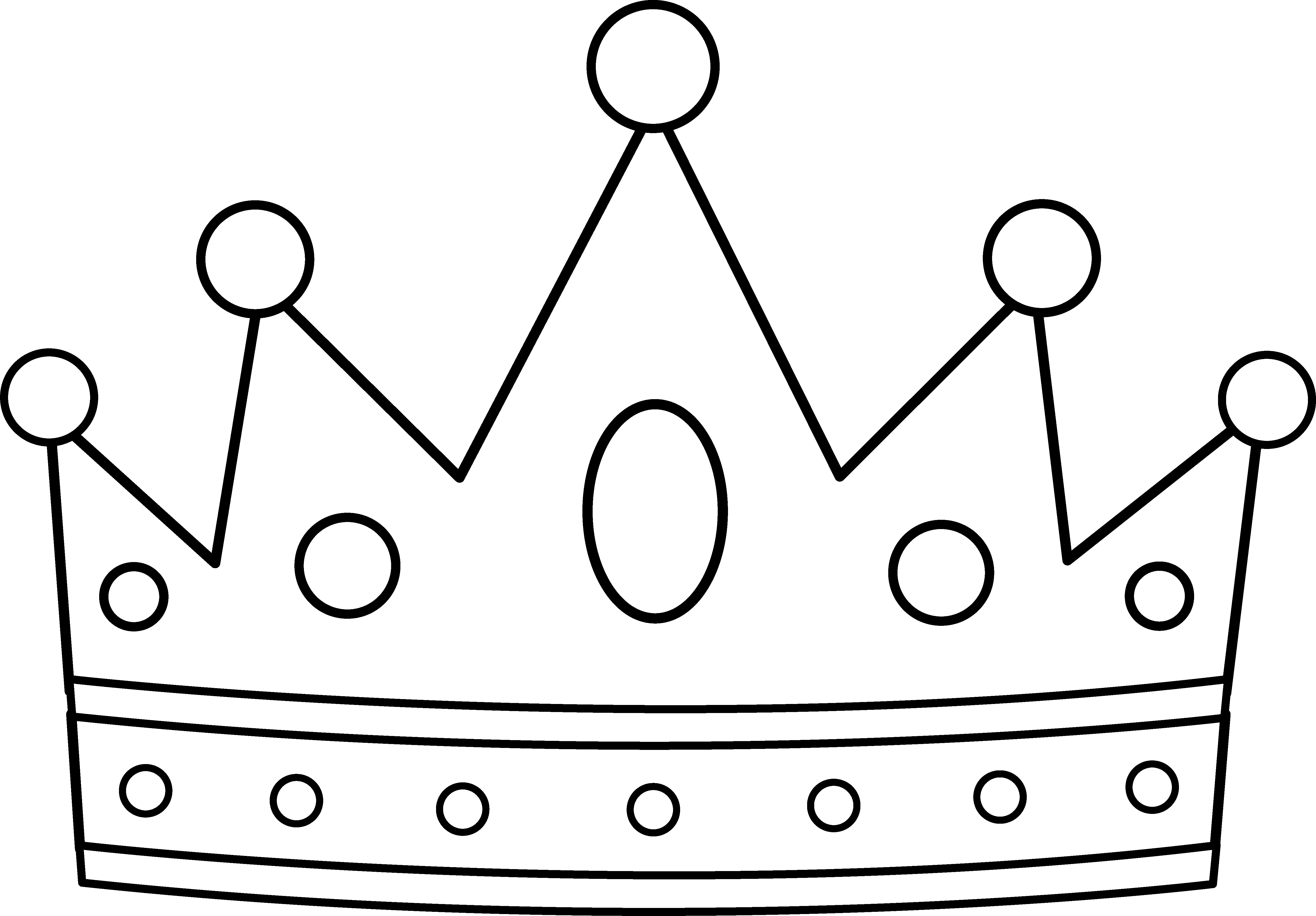 Royal Crown Coloring Page - King T Shirt Design (5387x3750)