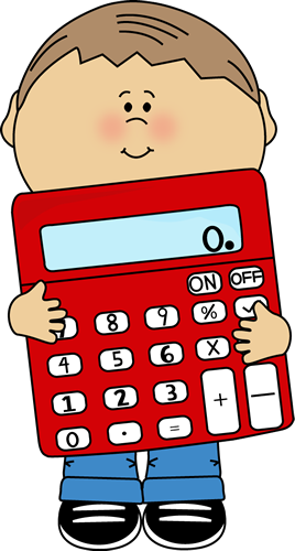 Math Clip Art Cute Math Clipart - Boy With Calculator Clipart (268x500)