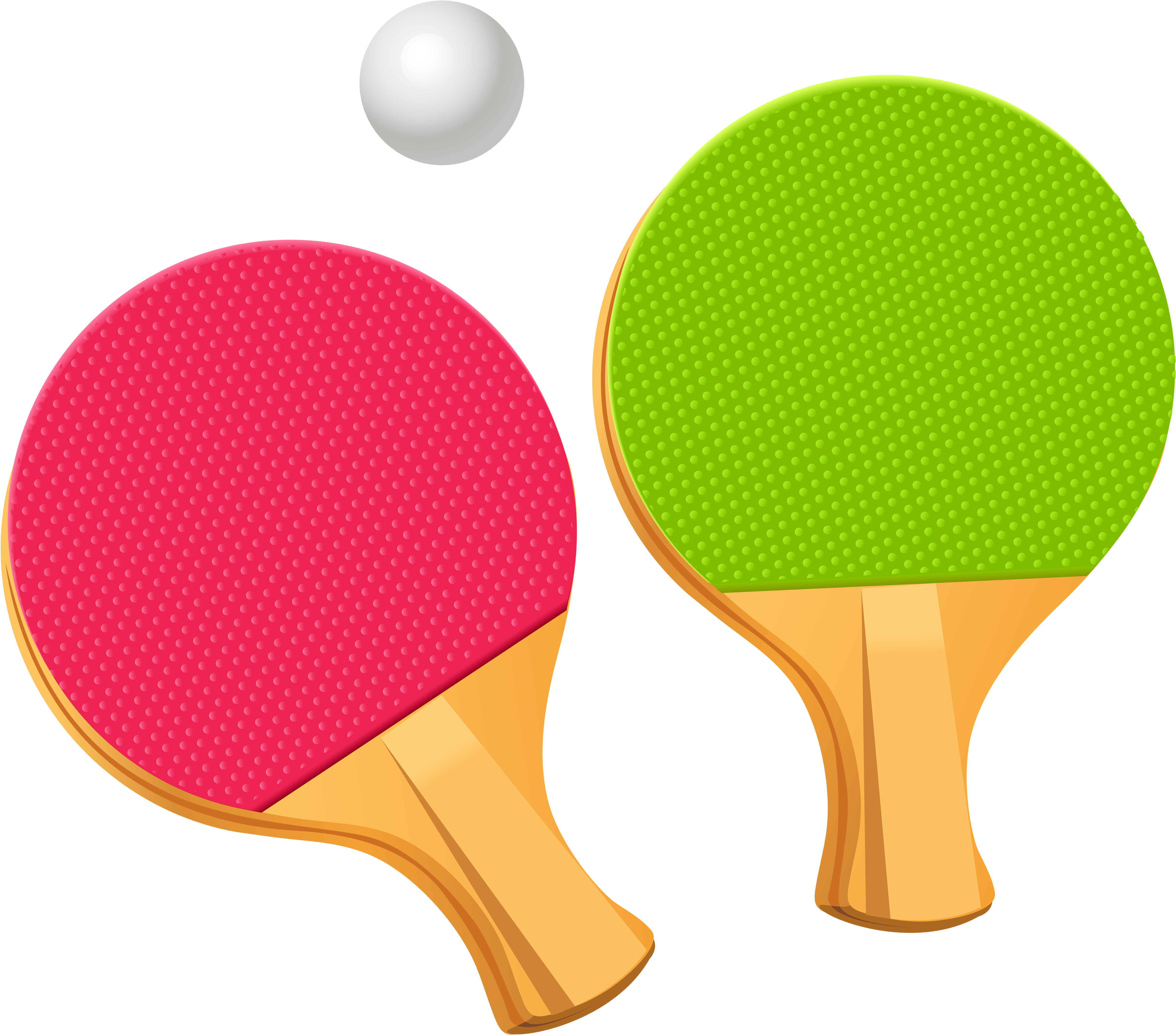 Ping Pong Png Images Free Download, Ping Pong Ball - Ping Pong Paddle Clipart (5066x4409)