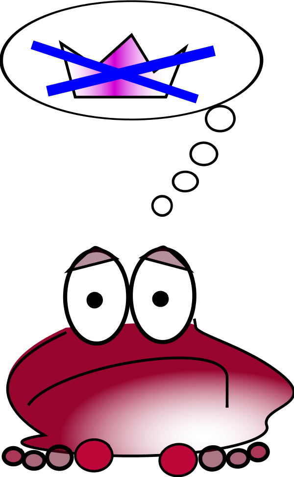 King Crown Clip Art Blue - Frosch Clipart (600x975)